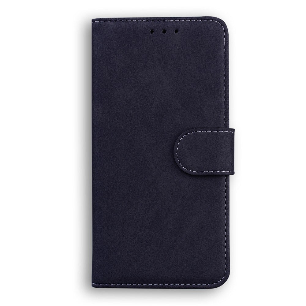 Anymob Samsung Case Dark Blue Fashion Magnetic Flip Solid Color card Slot wallet Back Cover-Mobile Phone Cases-PEROZ Accessories