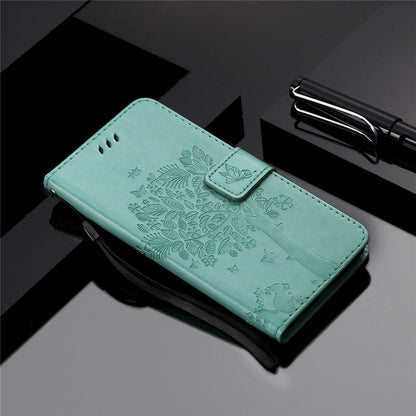 Anymob iPhone Flip Leather Cases Cat Embossing Wallet Phone Cover-Mobile Phone Cases-PEROZ Accessories