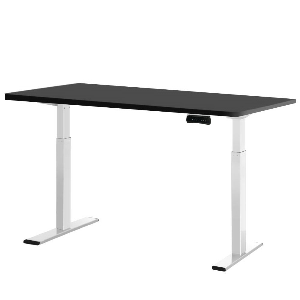 Artiss Standing Desk Electric Adjustable Sit Stand Desks White Black 140cm-Electric Standing Desks - Peroz Australia - Image - 2