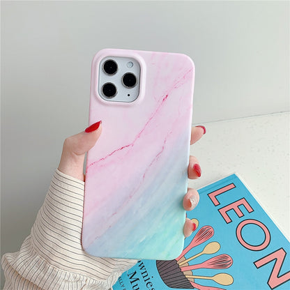 Anymob iPhone Case Stone Gradual Color Matte Marble Soft Silicone Back Cover-Mobile Phone Cases-PEROZ Accessories