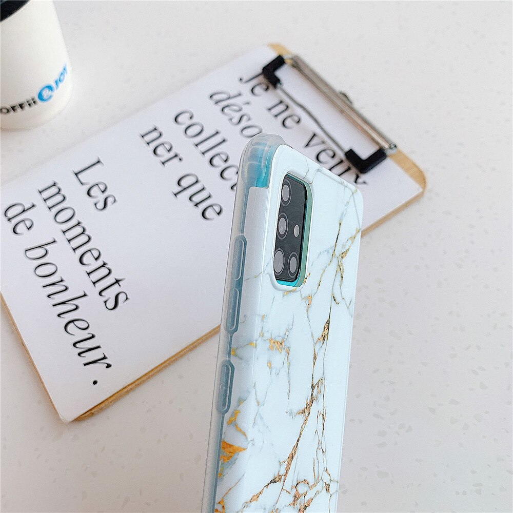 Anymob Samsung Purple And Blue Gradient Marble Phone Case Silicone Shockproof Cover-Mobile Phone Cases-PEROZ Accessories