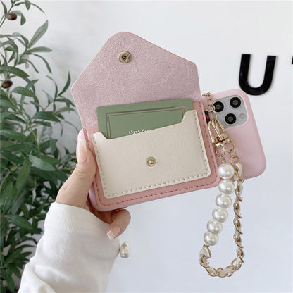 Anymob iPhone Case Green Pearl Bracelet Leather Card Package Soft Silicone Back Cover-Mobile Phone Cases-PEROZ Accessories