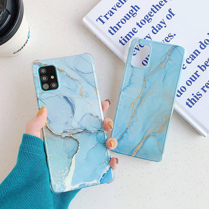 Anymob Samsung Purple And Blue Gradient Marble Phone Case Silicone Shockproof Cover-Mobile Phone Cases-PEROZ Accessories