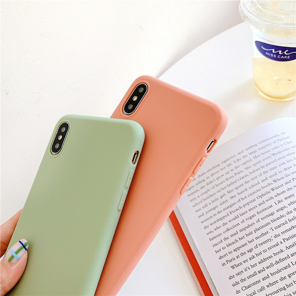 Anymob iPhone Blue Candy Color Silicone Phone Case Soft TPU Back Cases Cover-Mobile Phone Cases-PEROZ Accessories