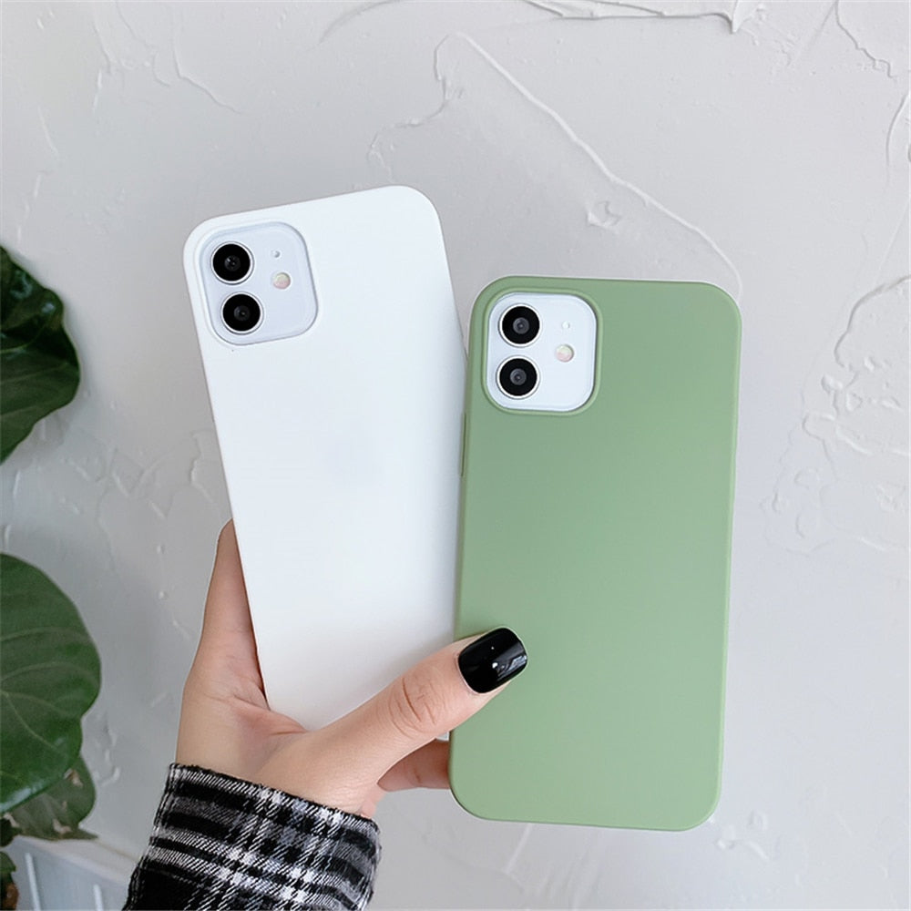 Anymob iPhone Gray Silicone Plain Phone Case Soft Candy Cover-Mobile Phone Cases-PEROZ Accessories