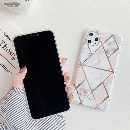 Anymob iPhone Case Black Marble Soft Silicone Phone Cover Protection-Mobile Phone Cases-PEROZ Accessories