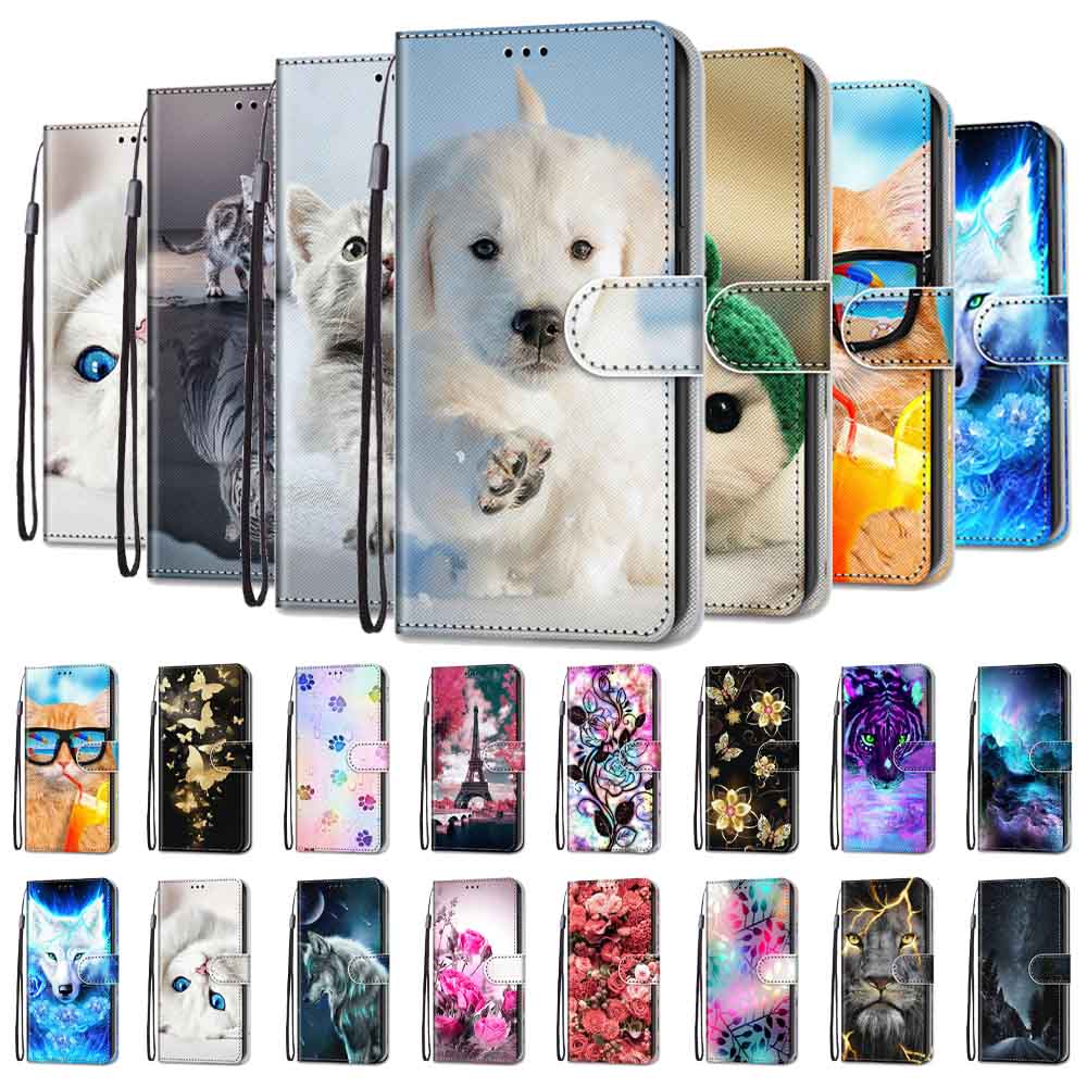 Anymob iPhone Case Fashion Magnetic Flip Mighty Lion Painting Leather Cover-Mobile Phone Cases-PEROZ Accessories