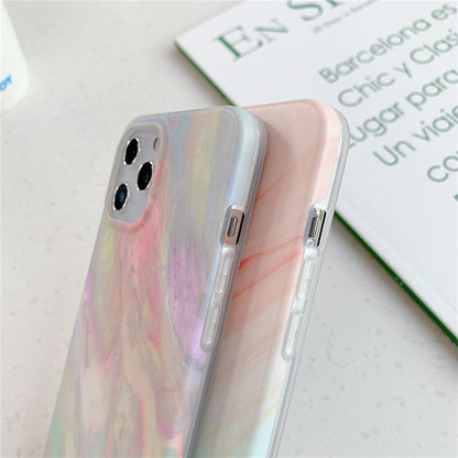 Anymob iPhone Case Stone Gradual Color Matte Marble Soft Silicone Back Cover-Mobile Phone Cases-PEROZ Accessories