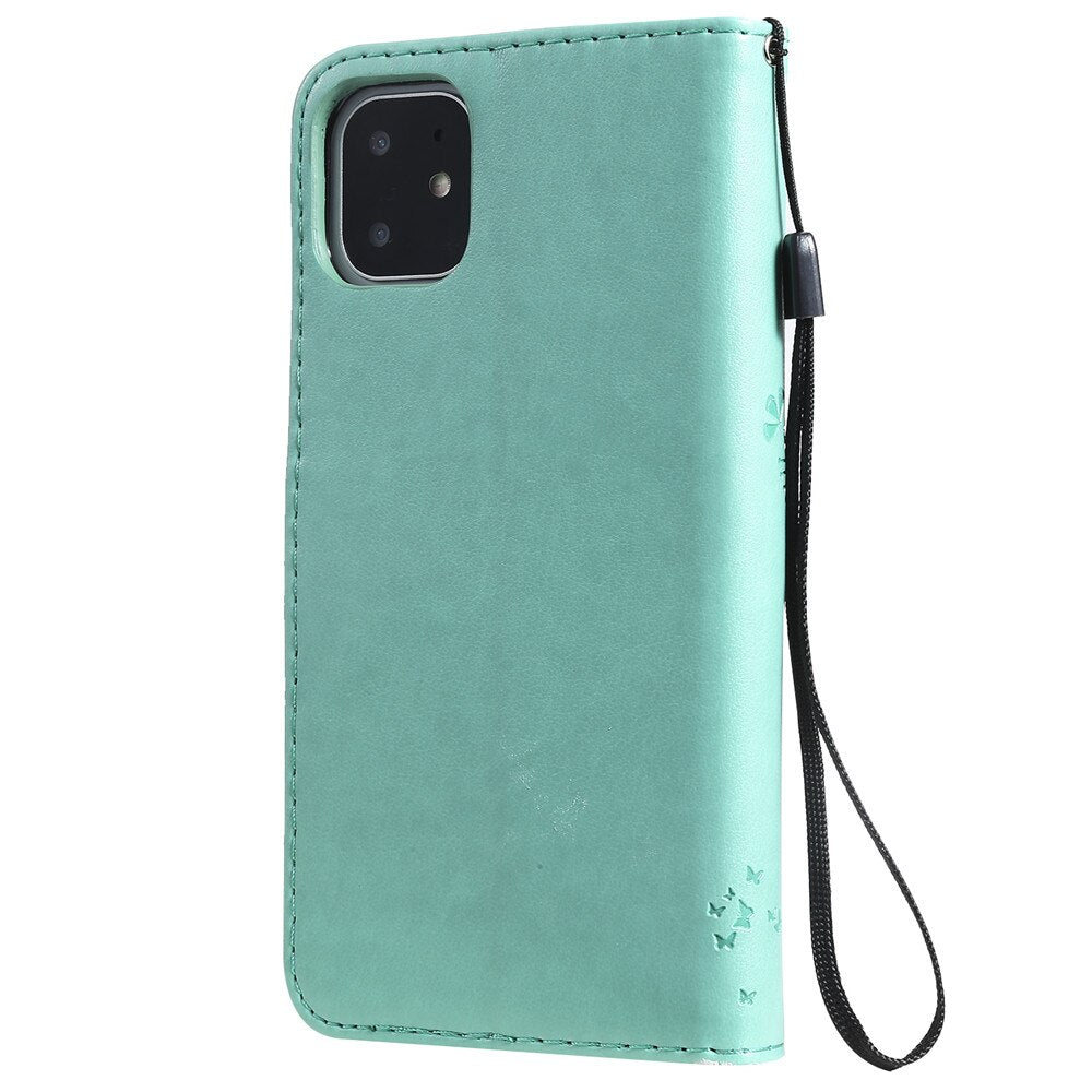 Anymob iPhone Flip Leather Cases Cat Embossing Wallet Phone Cover-Mobile Phone Cases-PEROZ Accessories