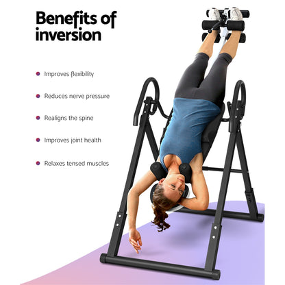 Everfit Inversion Table Gravity Exercise Inverter Back Stretcher Home Gym-Sports &amp; Fitness &gt; Fitness Accessories-PEROZ Accessories