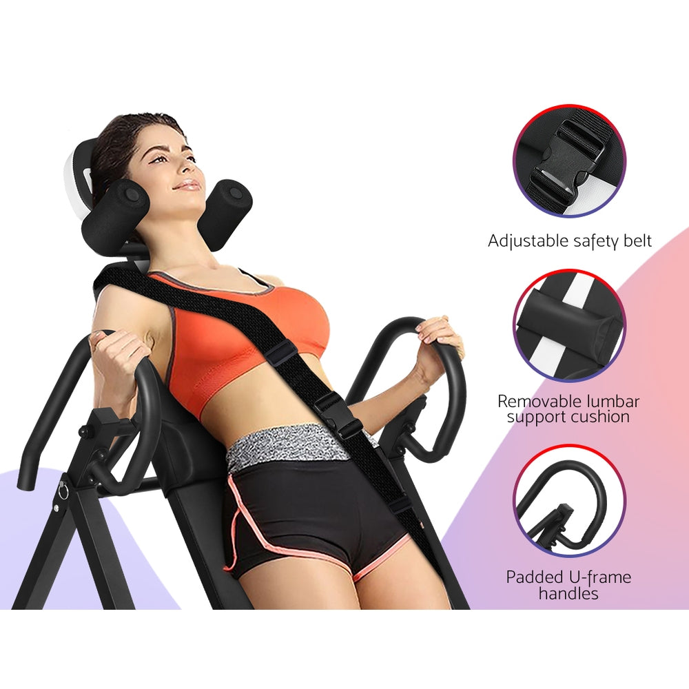 Everfit Inversion Table Gravity Exercise Inverter Back Stretcher Home Gym-Sports &amp; Fitness &gt; Fitness Accessories-PEROZ Accessories