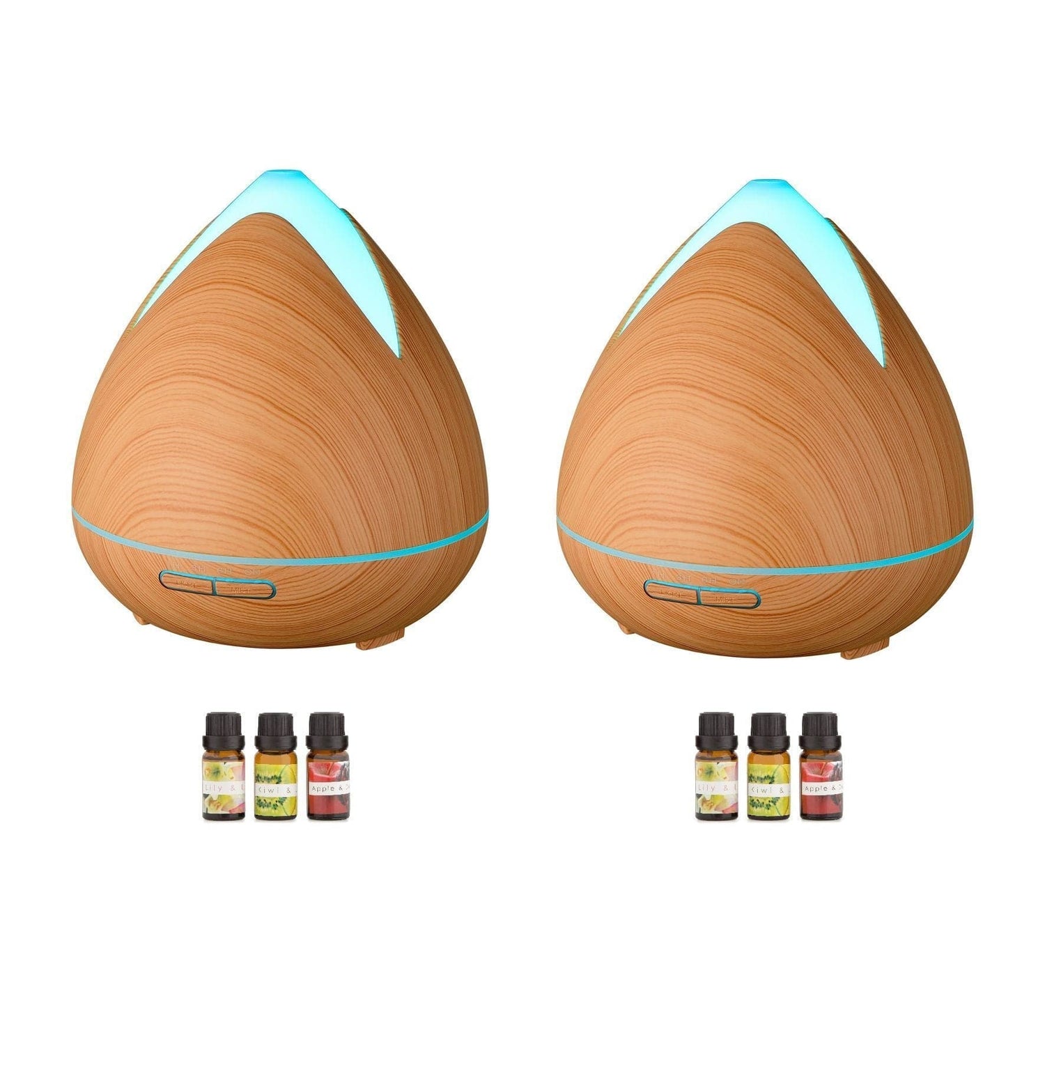 2 x PureSpa Ultrasonic Diffusers Humidifier + 6 Diffuser Oils Complete Set-Home Fragrances-PEROZ Accessories