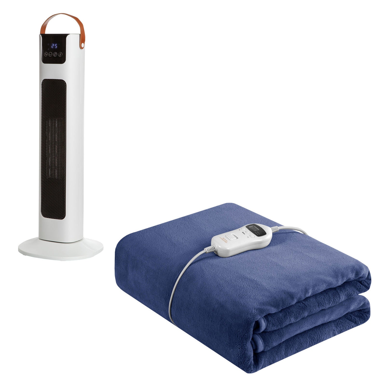 Royal Comfort Winter Warmers Set 1 x Heated Throw + 1 x Pursonic Tower Heater-Heating &amp; Cooling-PEROZ Accessories