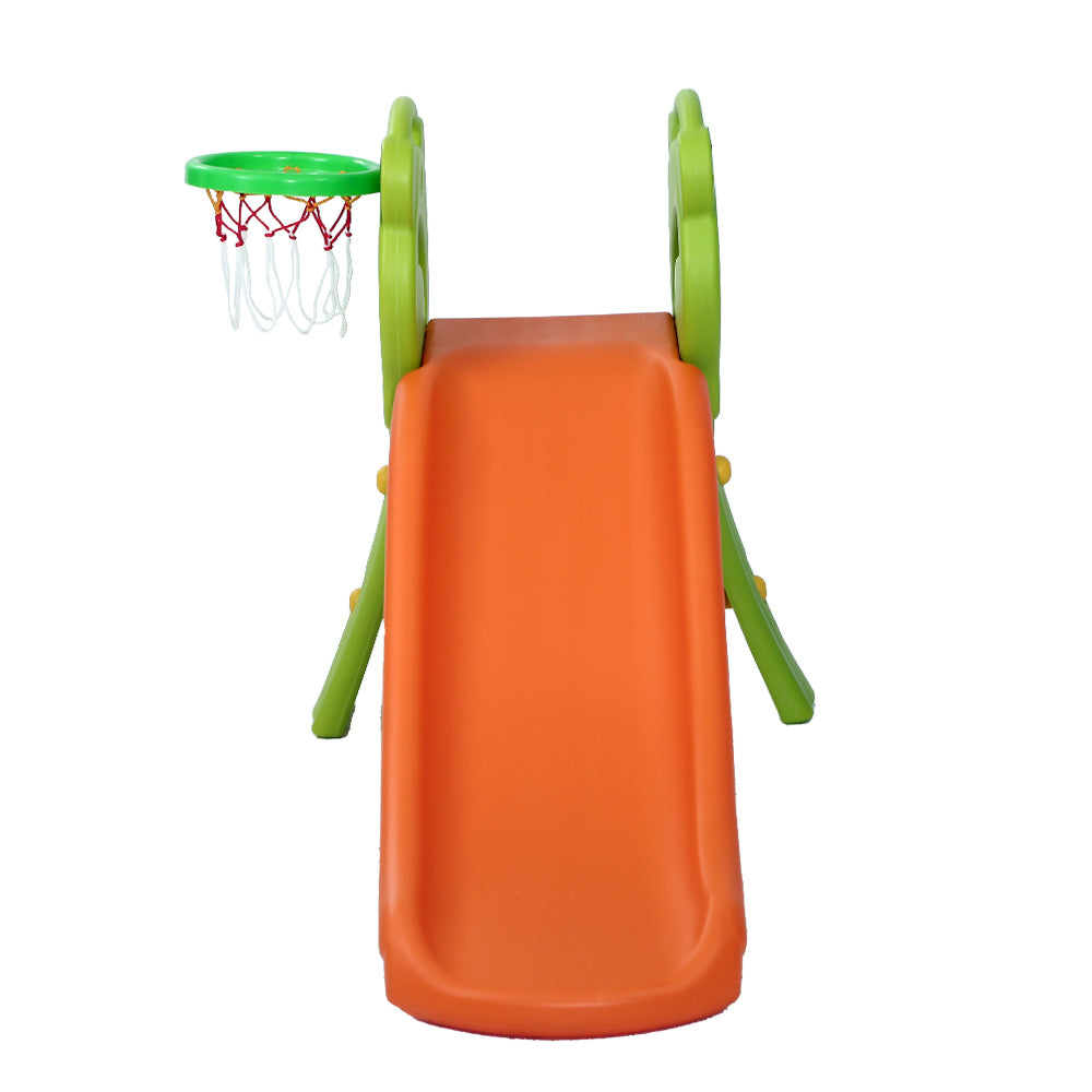 Keezi Kids Slide Basketball Hoop Activity Center Outdoor Toddler Play Set Orange-Baby &amp; Kids &gt; Toys-PEROZ Accessories