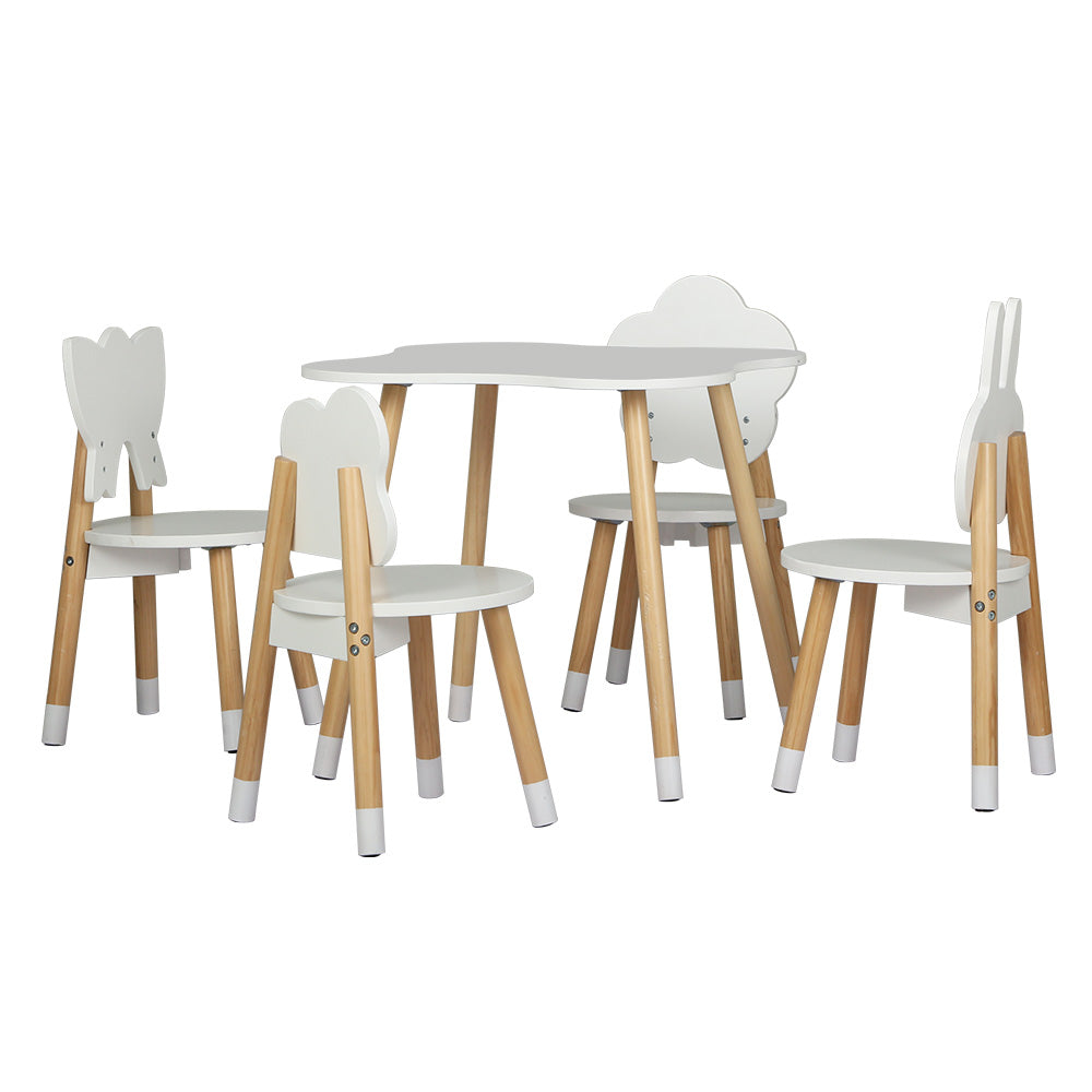 Keezi 5 Piece Kids Table and Chairs Set Children Activity Study Play Desk-Baby &amp; Kids &gt; Kid&