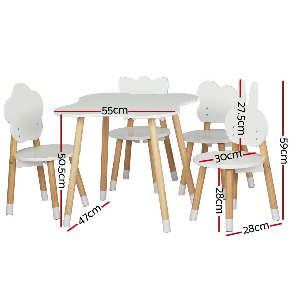 Keezi 5 Piece Kids Table and Chairs Set Children Activity Study Play Desk-Baby &amp; Kids &gt; Kid&