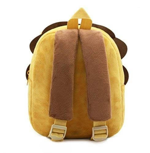 Anykidz 3D Brown Lion Kids School Backpack Cute Cartoon Animal Style Children Toddler Plush Bag Perfect Accessories For Boys and Girls-Backpacks-PEROZ Accessories