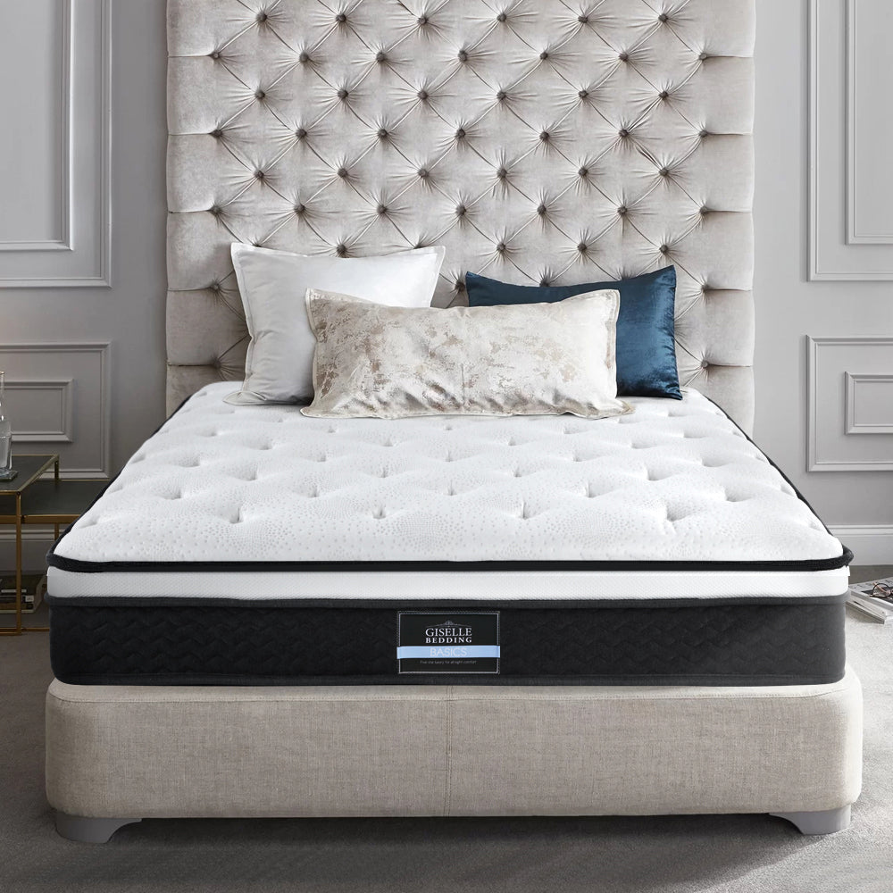 Giselle Bedding Bonita Euro Top Bonnell Spring Mattress 21cm Thick King-Furniture &gt; Mattresses-PEROZ Accessories