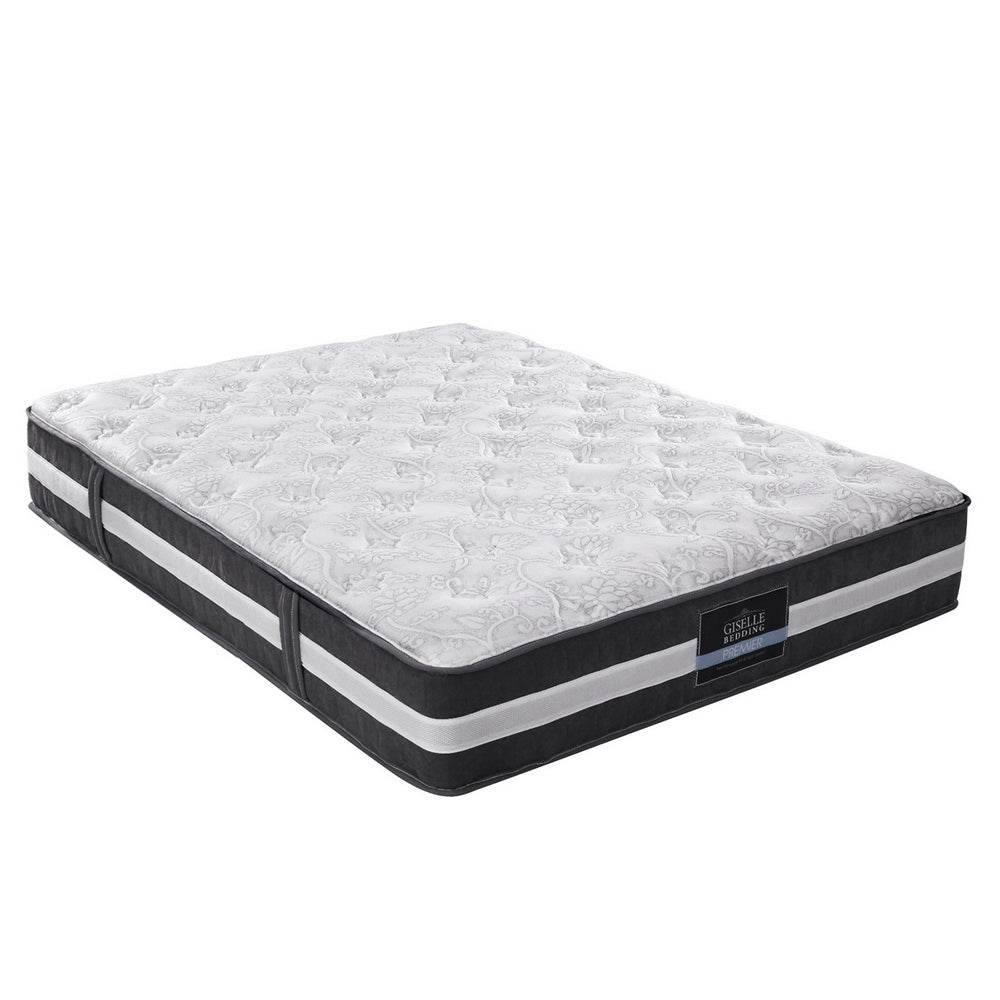 Giselle King Mattress Bed Size 7 Zone Pocket Spring Medium Firm Foam 30cm-Furniture &gt; Mattresses-PEROZ Accessories