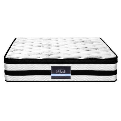 Giselle Bedding Algarve Euro Top Pocket Spring Mattress 34cm Thick Double-Furniture &gt; Mattresses-PEROZ Accessories