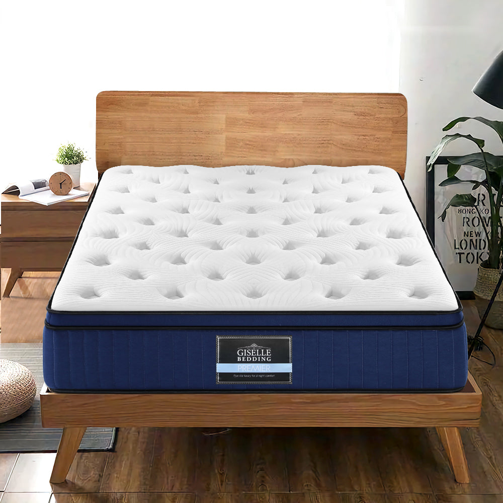 Giselle Bedding Franky Euro Top Cool Gel Pocket Spring Mattress 34cm Thick King-Furniture &gt; Mattresses-PEROZ Accessories