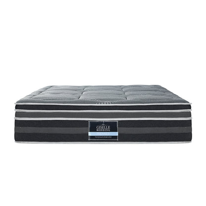 Giselle 35CM QUEEN Mattress Bed 7 Zone Dual Euro Top Pocket Spring Medium Firm-Furniture &gt; Mattresses-PEROZ Accessories