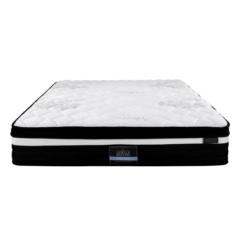 Giselle King Bed Mattress Size Extra Firm 7 Zone Pocket Spring Foam 28cm-Furniture &gt; Mattresses-PEROZ Accessories