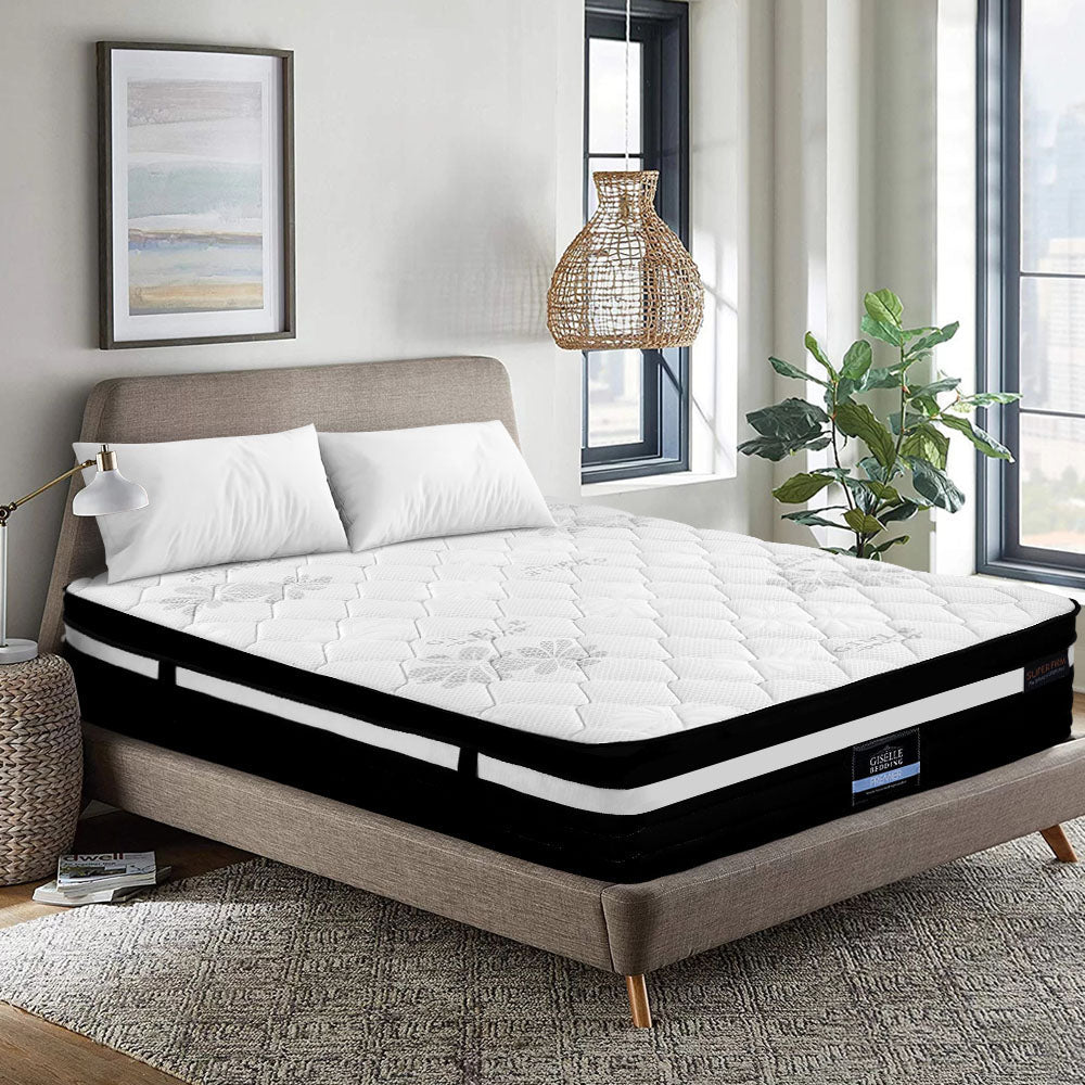 Giselle King Single Bed Mattress Size Extra Firm 7 Zone Pocket Spring Foam 28cm-Furniture &gt; Mattresses-PEROZ Accessories