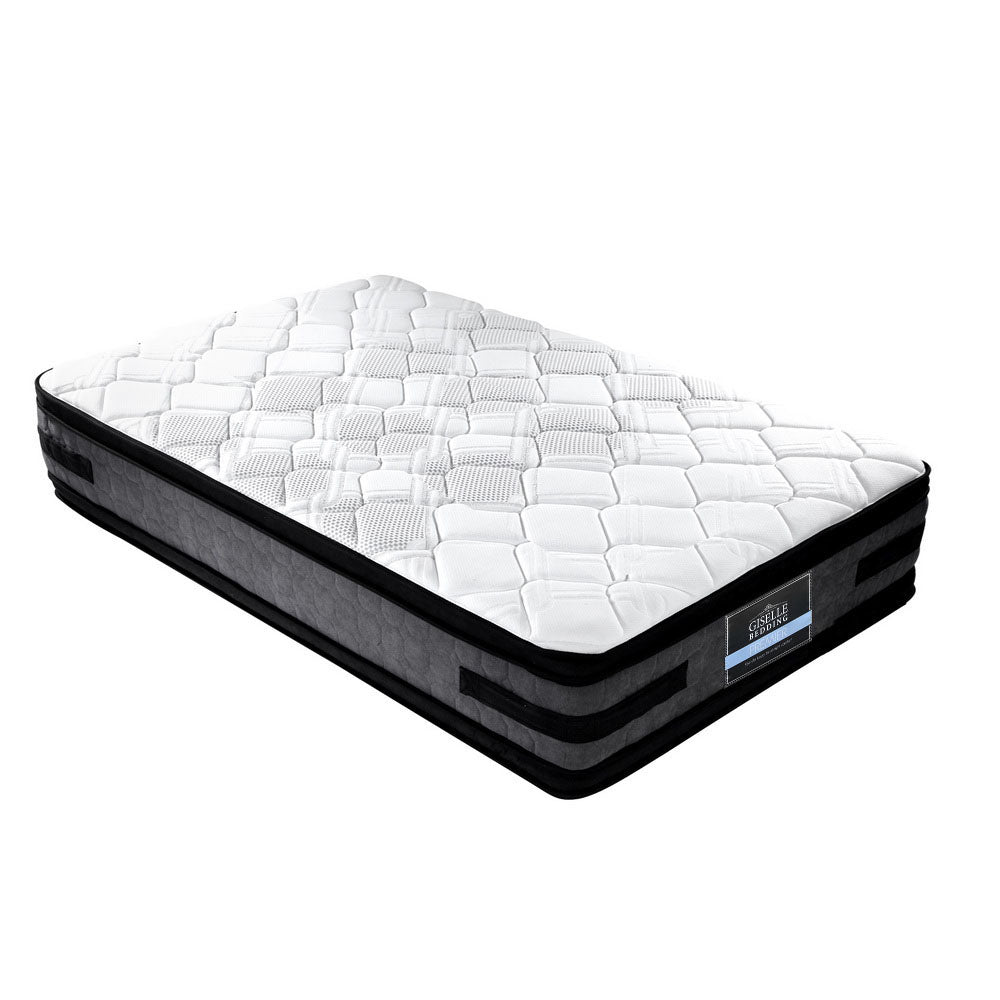 Giselle Bedding Luna Euro Top Cool Gel Pocket Spring Mattress 36cm Thick Single-Furniture &gt; Mattresses-PEROZ Accessories