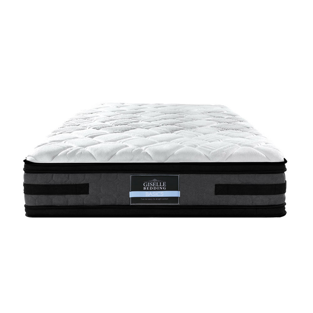 Giselle Bedding Luna Euro Top Cool Gel Pocket Spring Mattress 36cm Thick Single-Furniture &gt; Mattresses-PEROZ Accessories