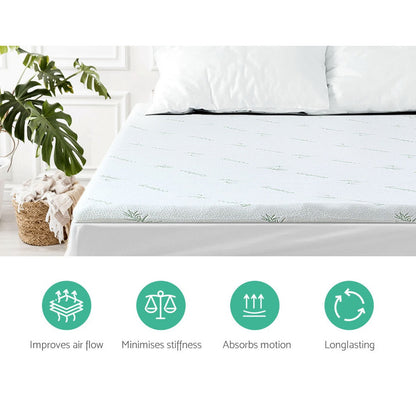 Giselle Bedding Memory Foam Mattress Topper 11-Zone 8cm King-Home &amp; Garden &gt; Bedding-PEROZ Accessories