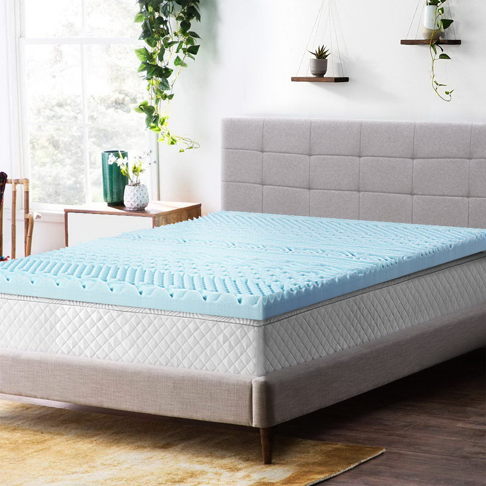 Giselle Bedding Memory Foam Mattress Topper 11-Zone 8cm King-Home &amp; Garden &gt; Bedding-PEROZ Accessories