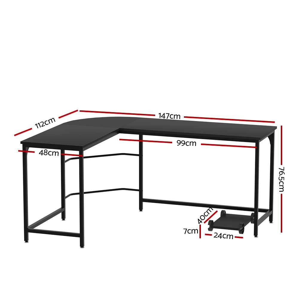 Artiss Corner Computer Desk L-Shaped Student Home Office Study Table Workstation-Furniture &gt; Office - Peroz Australia - Image - 3