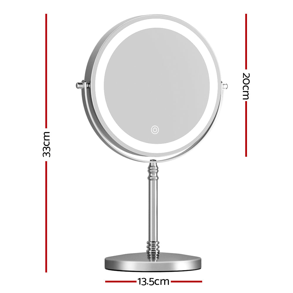 Embellir Makeup Mirror LED Light Cosmetic Round 360° Rotation 10X Magnifying-Health &amp; Beauty &gt; Makeup Mirrors-PEROZ Accessories