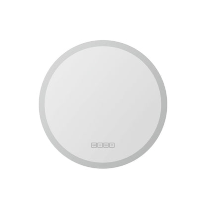 Embellir Bluetooth LED Wall Mirror With Light 50CM Bathroom Decor Round Mirrors-Health &amp; Beauty &gt; Makeup Mirrors-PEROZ Accessories