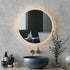 Embellir Bluetooth LED Wall Mirror With Light 50CM Bathroom Decor Round Mirrors-Health & Beauty > Makeup Mirrors-PEROZ Accessories