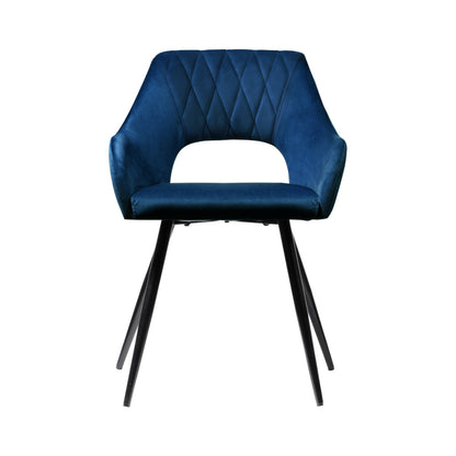 Artiss Set of 2 Caitlee Dining Chairs Kitchen Chairs Velvet Upholstered Blue-Dining Chairs - Peroz Australia - Image - 3