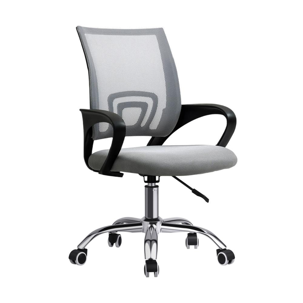 Oikiture Office Chair Computer Chair Gaming Chair with Mesh Backrest and Foam Seat Grey |PEROZ Australia