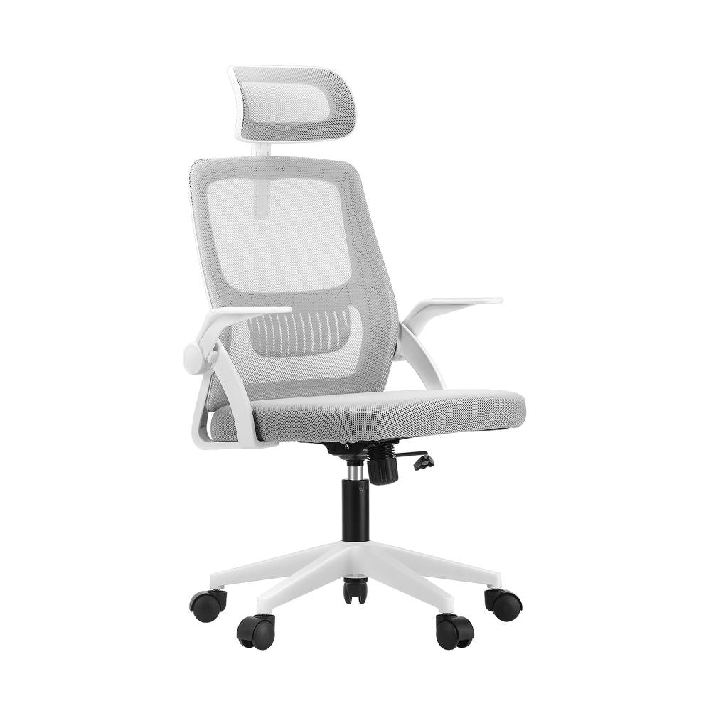 Shop Oikiture Mesh Office Chair Executive Fabric Gaming Seat Racing Tilt Computer WH  | PEROZ Australia