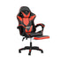 Oikiture Home Gaming Chair Executive Computer Desk Chair with Footrest and Lumbar Pillow Massage Office Chair Black and Red |PEROZ Australia