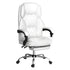 Artiss Executive Office Chair Leather Footrest White-Furniture > Bar Stools & Chairs-PEROZ Accessories