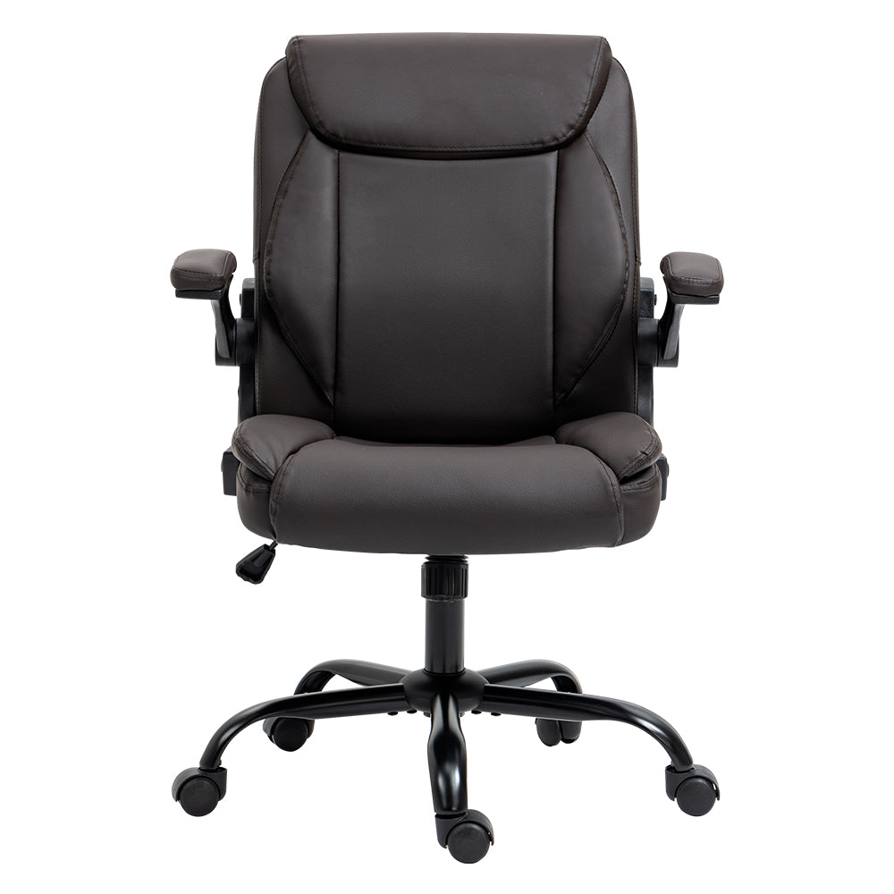 Artiss Office Chair Gaming Computer Executive Chairs Leather Tilt Swivel Brown-Furniture &gt; Office - Peroz Australia - Image - 4
