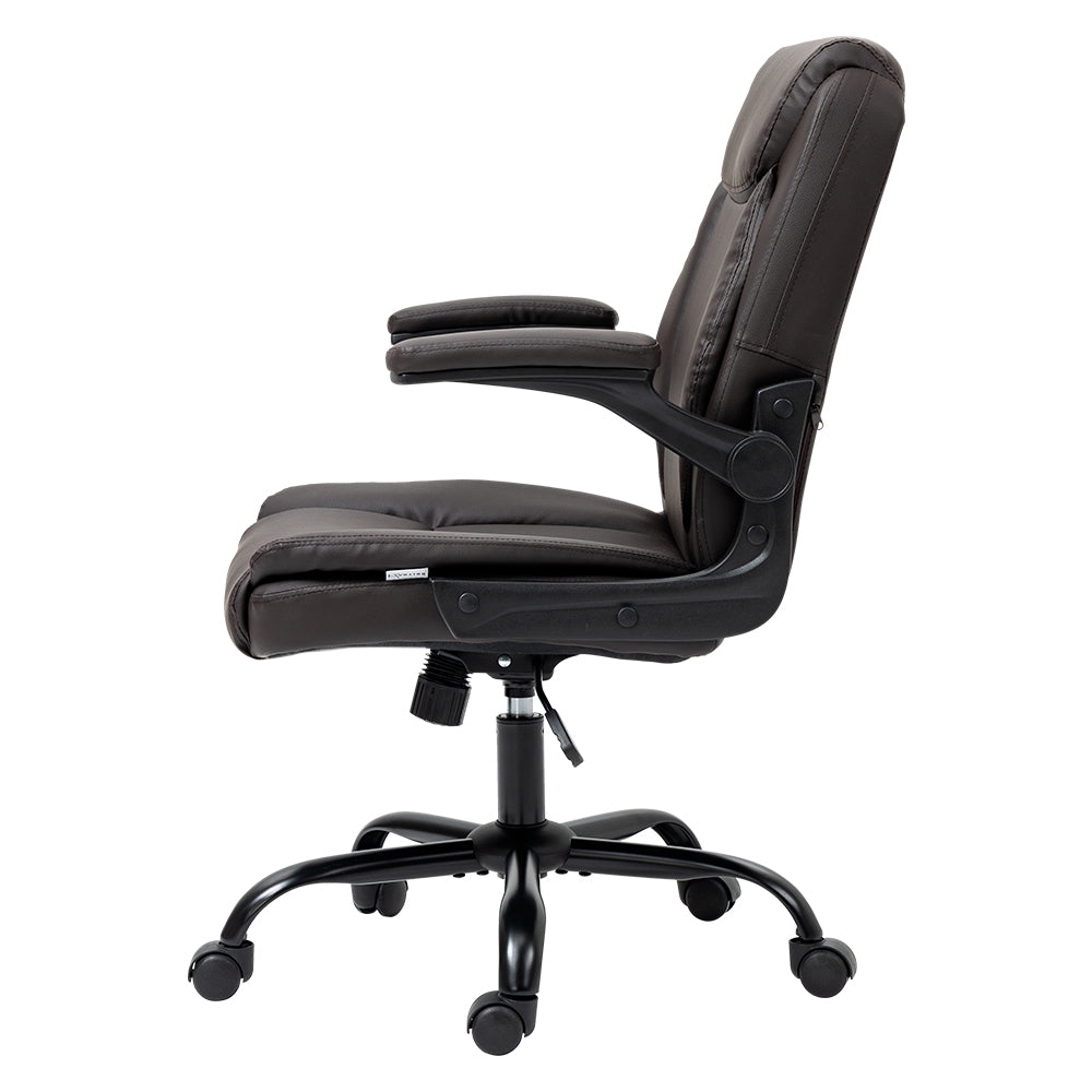 Artiss Office Chair Gaming Computer Executive Chairs Leather Tilt Swivel Brown-Furniture &gt; Office - Peroz Australia - Image - 5