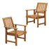 Shop Livsip Outdoor Armchair Wooden Patio Furniture Set of 2 Chairs Set Garden Seat  | PEROZ Australia