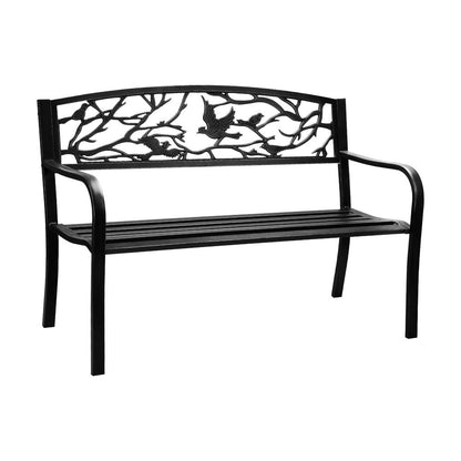 Livsip Garden Bench Seat Outdoor Chair Furniture Backyard Patio Bird Pattern-Garden Bench-PEROZ Accessories