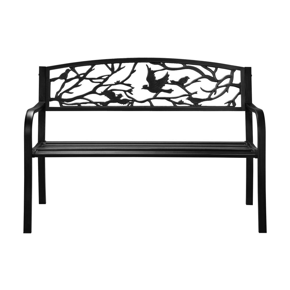 Livsip Garden Bench Seat Outdoor Chair Furniture Backyard Patio Bird Pattern-Garden Bench-PEROZ Accessories