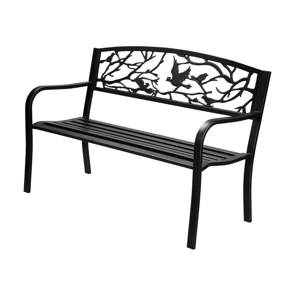 Livsip Garden Bench Seat Outdoor Chair Furniture Backyard Patio Bird Pattern-Garden Bench-PEROZ Accessories