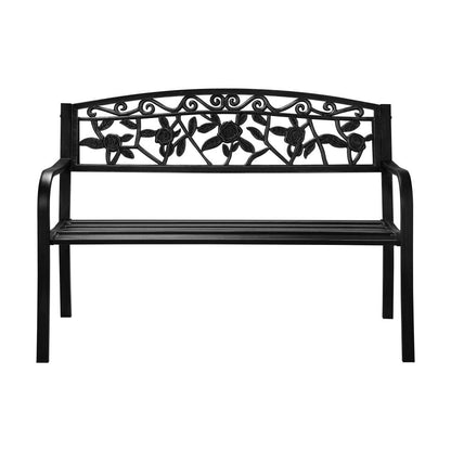 Livsip Garden Bench Seat Outdoor Furniture Patio Park Backyard Chair Black-Garden Bench-PEROZ Accessories