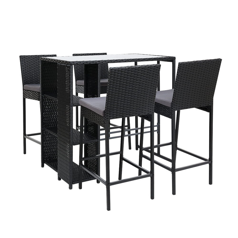 Gardeon Outdoor Bar Set Table Stools Furniture Dining Chairs Wicker Patio Garden-Furniture &gt; Outdoor-PEROZ Accessories