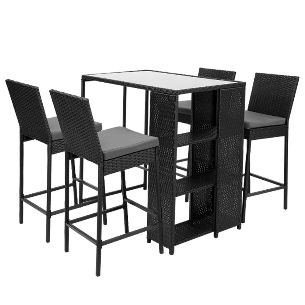 Gardeon Outdoor Bar Set Table Stools Furniture Dining Chairs Wicker Patio Garden-Furniture &gt; Outdoor-PEROZ Accessories